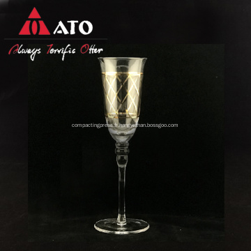 ATO Gold Decal Champagne Glass
